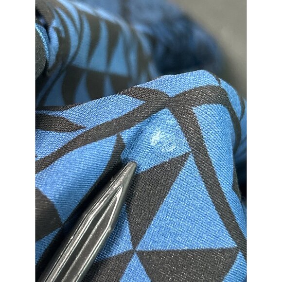 Gabby Skye Womens Geometric Pattern Shift Dress Size 10 Blue & Black - Picture 9 of 9